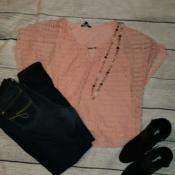 3X pink Crochet Top - Picture 4 of 4